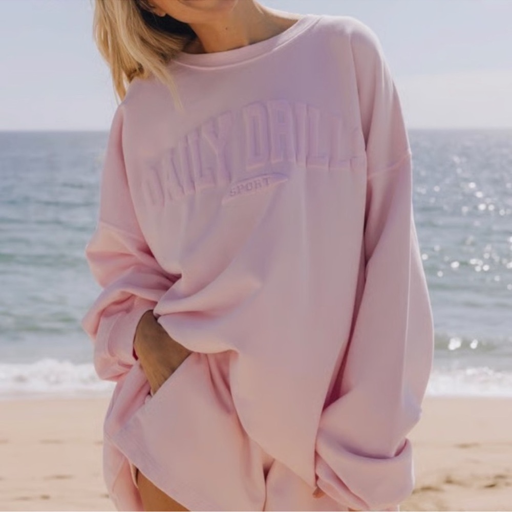 Daily Drills Limited Edition Monochrome Patch Crew in Cupid